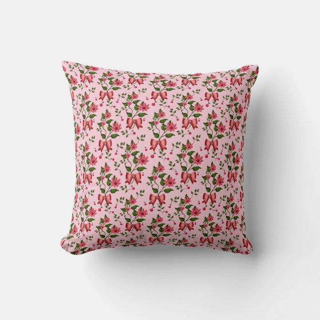 Almofada Cortina com padrão floral de cerejeira (Frente)
