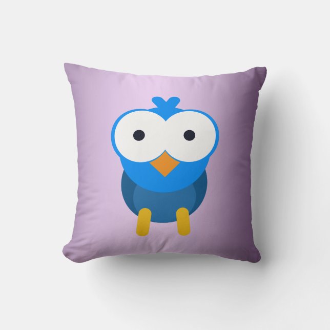 Almofada Coruja azul personalizada (Frente)