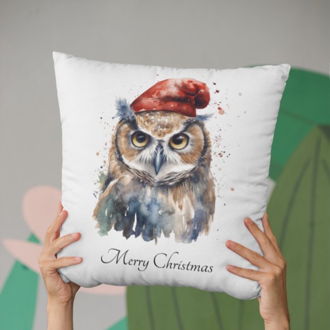 Almofada Coruja Invernal Encantada, personalizada (Criador carregado)