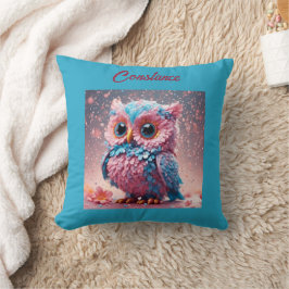 Almofada Coruja Personalizada Bonita em pastéis
