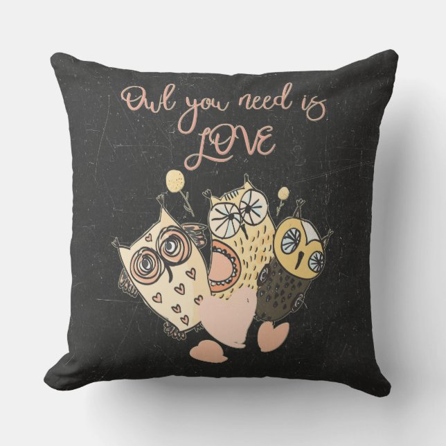 Almofada Coruja que você precisa é AMOR (Frente)