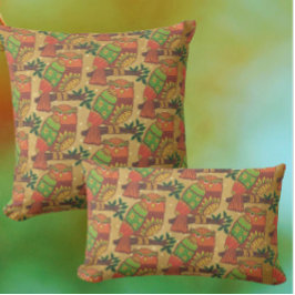 Almofada Corujas da Arte Popular em Galhos Crianças 