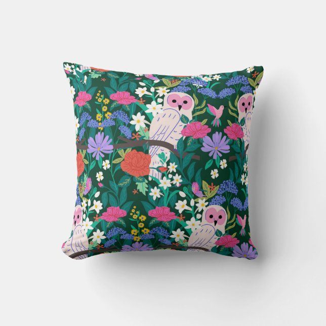 Almofada Corujas de Florestas Encantadas (Frente)