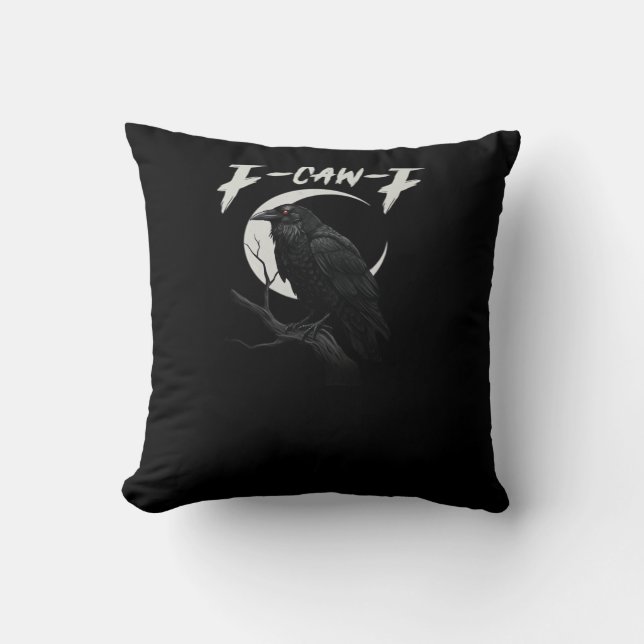 Almofada Corvo Engraçado Essencial Clássico Retro (Frente)