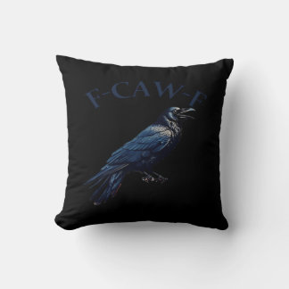 Almofada Corvo, F-Caw-F Pássaro Engraçado Criativo Casual