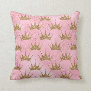 Almofada Corvos Dourados com brilho rosa