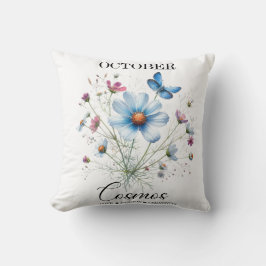 Almofada Cosmic Comfort • October Birth Flower Throw Pillow