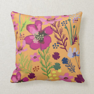 Almofada Cosmos/flor/floral/Shweshwe africanos