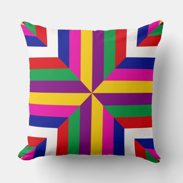 Almofada Cosmos-protótipo - Amarelo/Roxo – Equilibrado (Frente)