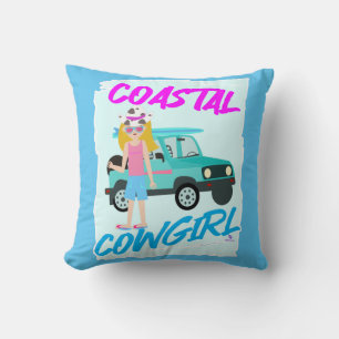 Almofada Costeira Cowgirl Trend Engraçado Design Art