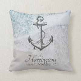 Almofada Costeira Náutica Beach House Ocean Spray Name