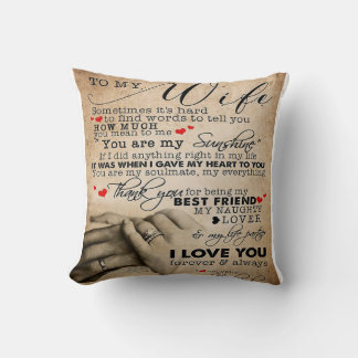 Almofada Cota De Amor Para Esposa | Presente para Decoração