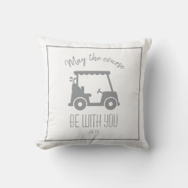 Almofada Cota do Campo de Golfe Citação do Golfista Cinza C