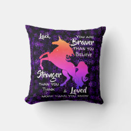 Almofada Cota rosa Unicorn Inspiradora para Meninas