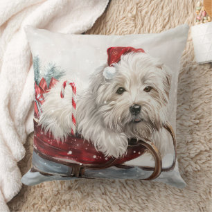 Almofada Coton De Tulear Cão Festivo