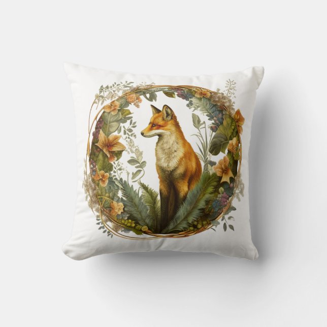 Almofada Cottagecore Fox Vintage (Frente)