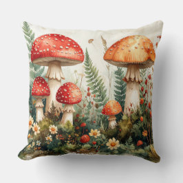 Almofada Cottagecore Mushroom Mug & Pillow - Whimsical Wate