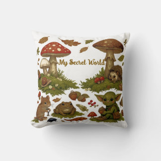 Almofada Cottagecore Secret World Throw Pillow