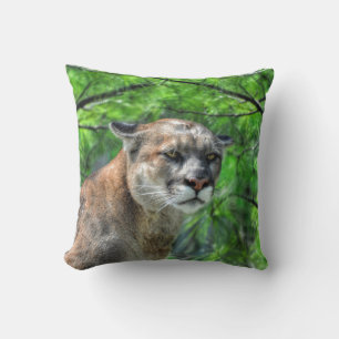Almofada Cougar Mountain Lion & Summer Pines