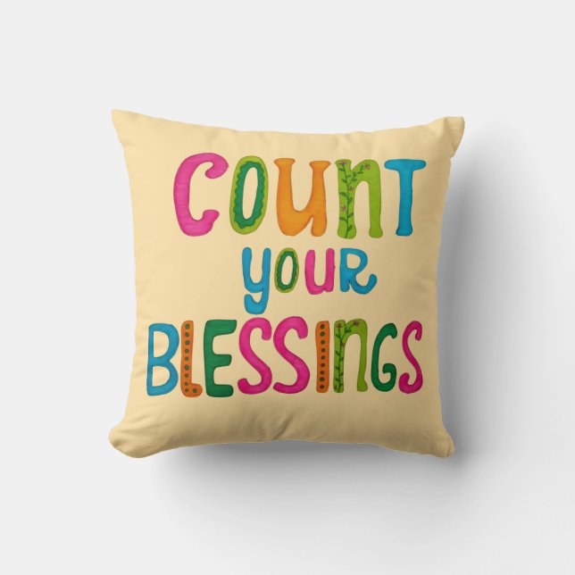 Almofada Count your Blessings (Frente)
