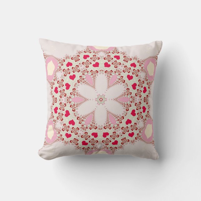 Almofada Country Love Hearts Geométrica Pattern Cushion (Frente)