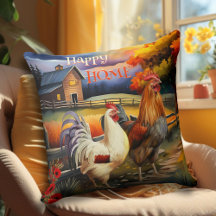 Country Rooster Chicken Fazenda Art