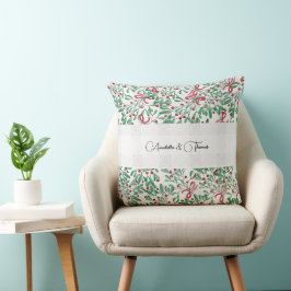 Almofada Country Rustic Mistletoe Watercolor Art