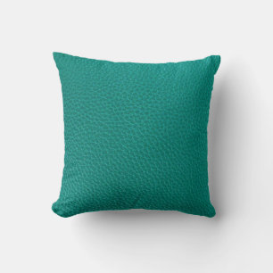 Almofada Couro Aquamarino: Textura de Cobra fascinável.