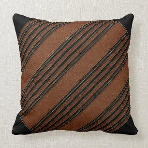Almofada Couro e preto de Brown