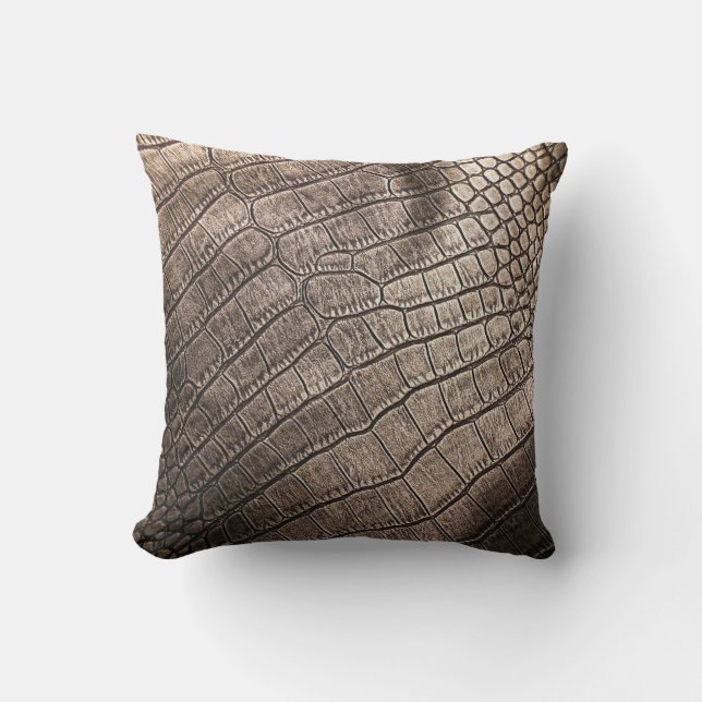 Almofada Couro Elegante Fechado: Padrão Texturizado (Frente)