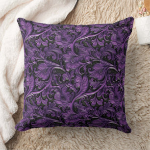 Almofada Couro violeta de vinheta