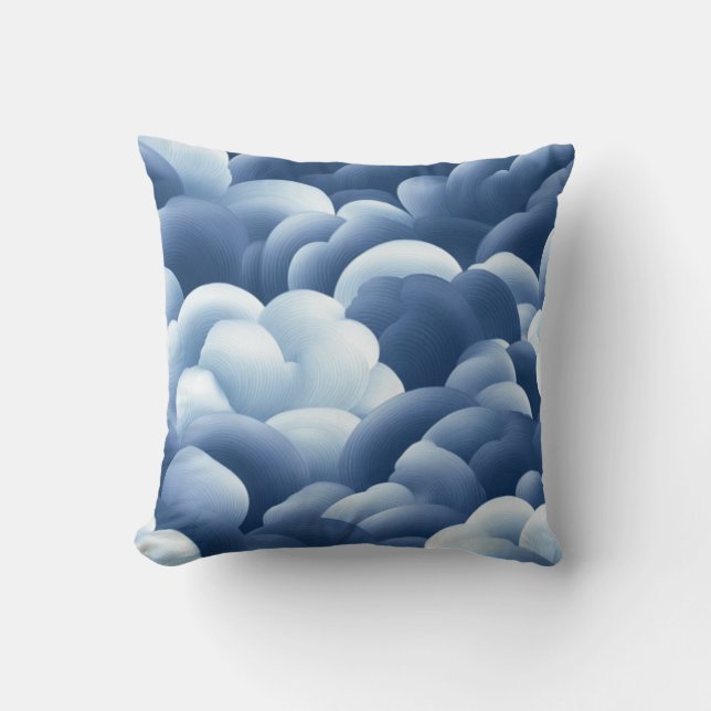 Almofada Coussin art abstrait bleu (Frente)