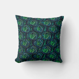 Almofada Coussin art abstrait vert