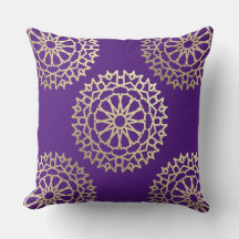 Coussin Bohême chic violet