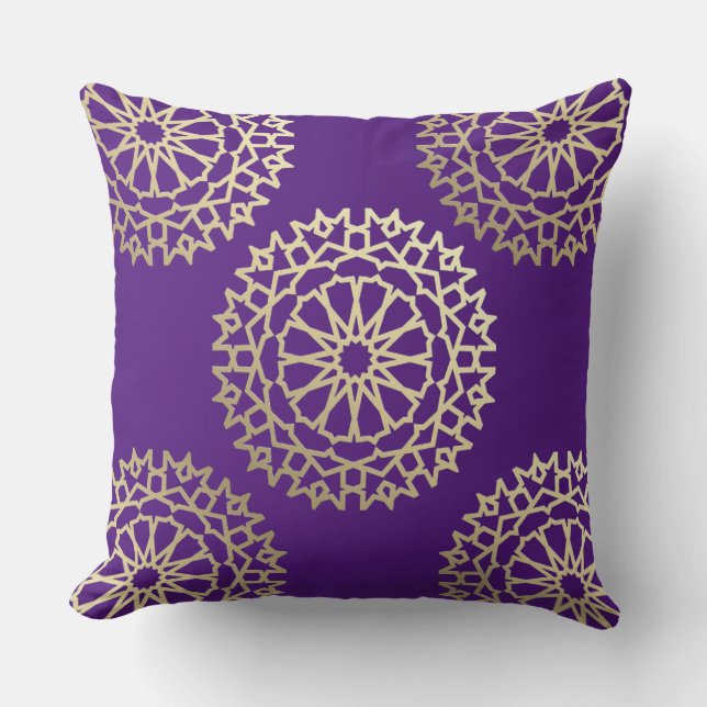 Almofada Coussin Bohême chic violet (Frente)
