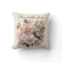 coussin boho mon jardin fleuri
