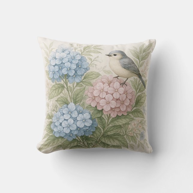 Almofada coussin botanique boho hydrangea (Frente)