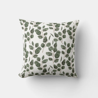 Almofada Coussin Botanique Eucalyptus Aquarelle – Élégance