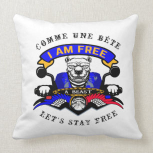 Almofada Coussin de salon sou o pitbull do moto livre