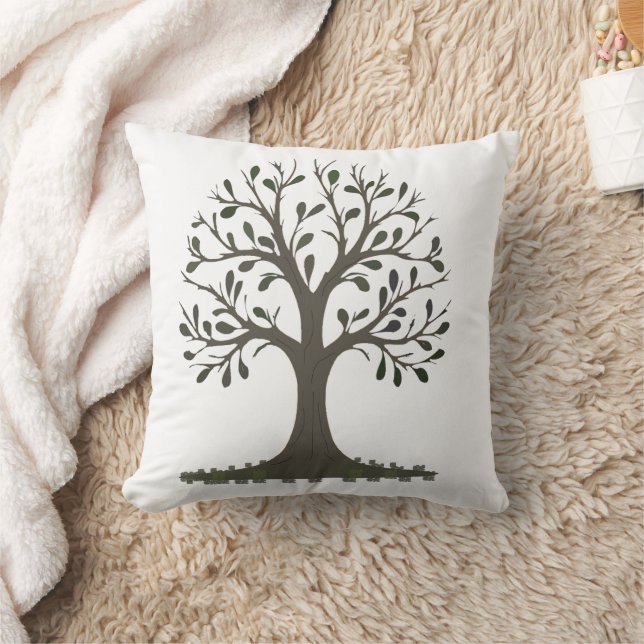 Almofada Coussin Décoratif Arbre de Vie Décoration Nature  (Cobertor)
