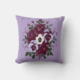 Almofada Coussin décoratif - Bouquet de Violettes