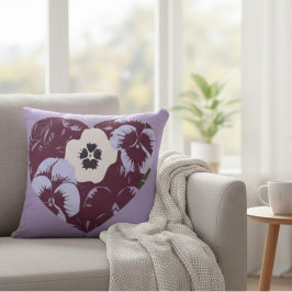 Almofada Coussin décoratif Cœur de Violettes