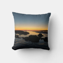coussin décoratif, coucher de soleil plage