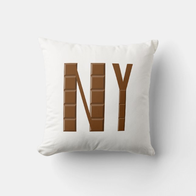 Almofada Coussin Décoratif  NEW YORK  CHOCOLAT (Frente)
