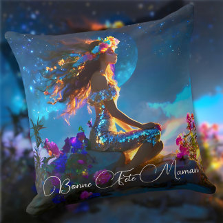 Almofada Coussin Déesse Intérieure paillette floral