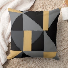 Almofada Coussin Géométrie Noir et Or | Style Artisanal