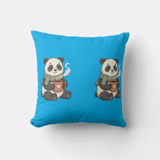 Almofada Coussin Panda Mignon - Illustration Câlin Doux