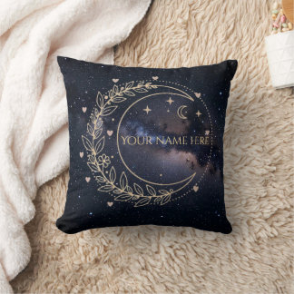 Almofada Coussin Personnalisé Lune Mystique et Ciel Étoilé