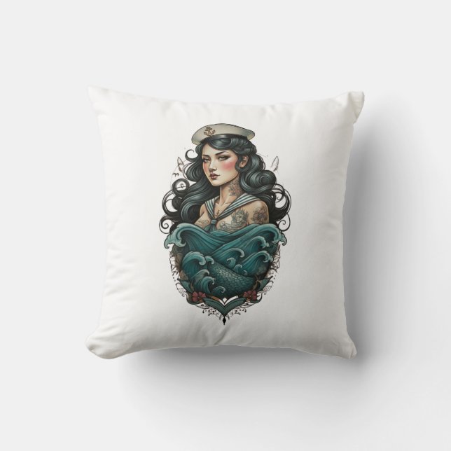 Almofada coussin pin up pirate femme (Frente)