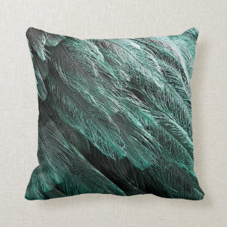 Almofada Coussin plumes bleu turquoise